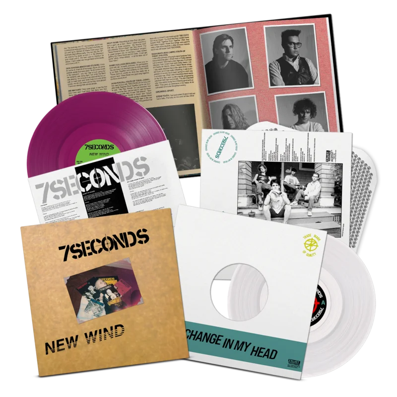 7SECONDS 'NEW WIND / CHANGE IN MY HEAD' 2LP (Purple/Clear Vinyl)