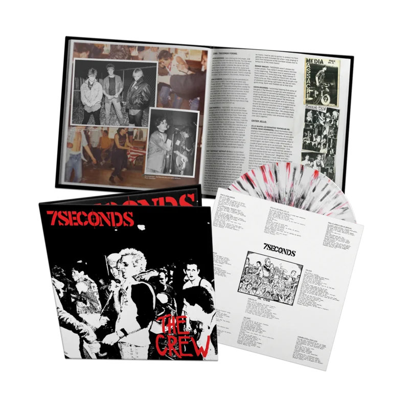 7SECONDS THE CREW LP (Deluxe,White w/Black and Red Splatter Vinyl)