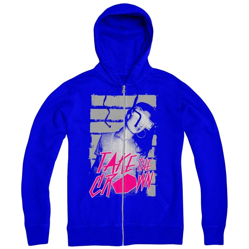 80'S Girl Royal Blue Zip-Up
