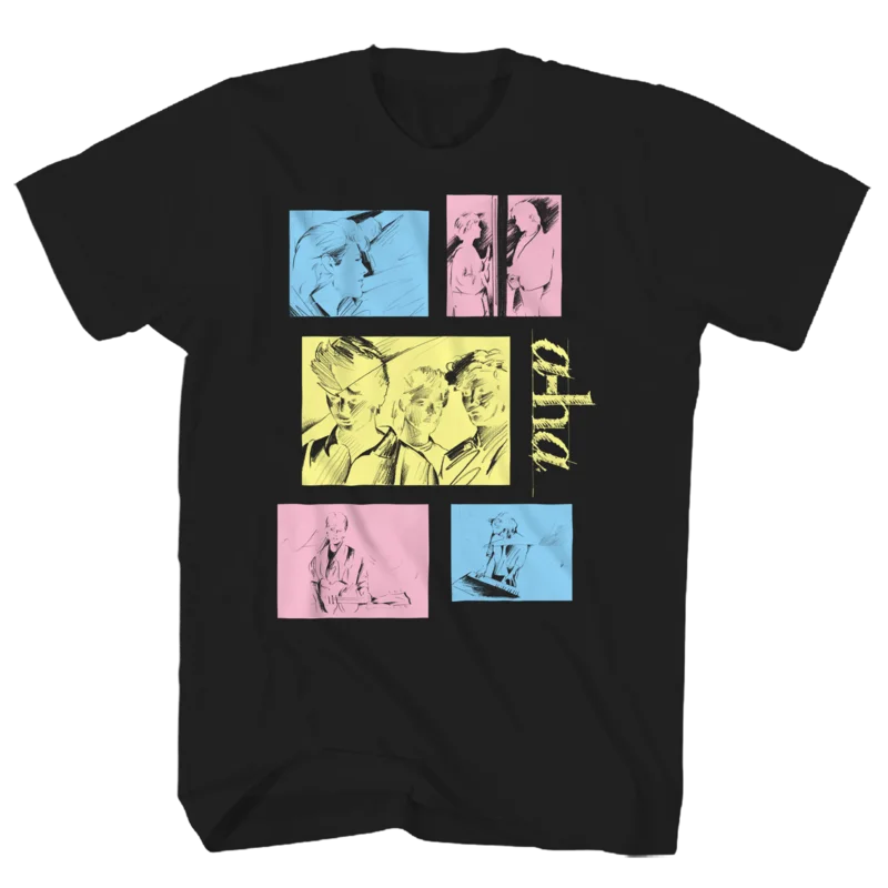 A-HA TOUR TAKE ON ME BLACK T-SHIRT BLACK