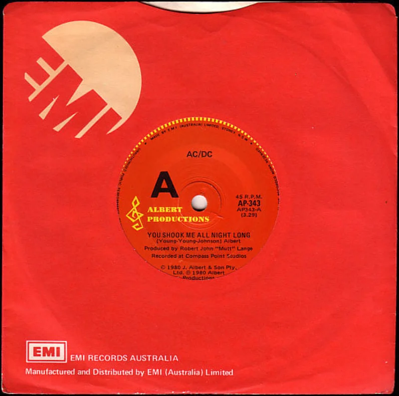 AC/DC - You Shook Me All Night Long (7", Single) (Very Good Plus (VG+))