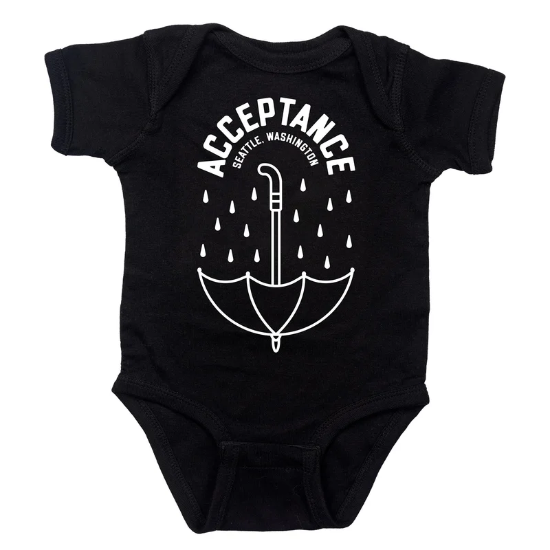 ACCEPTANCE BLACK ONESIE