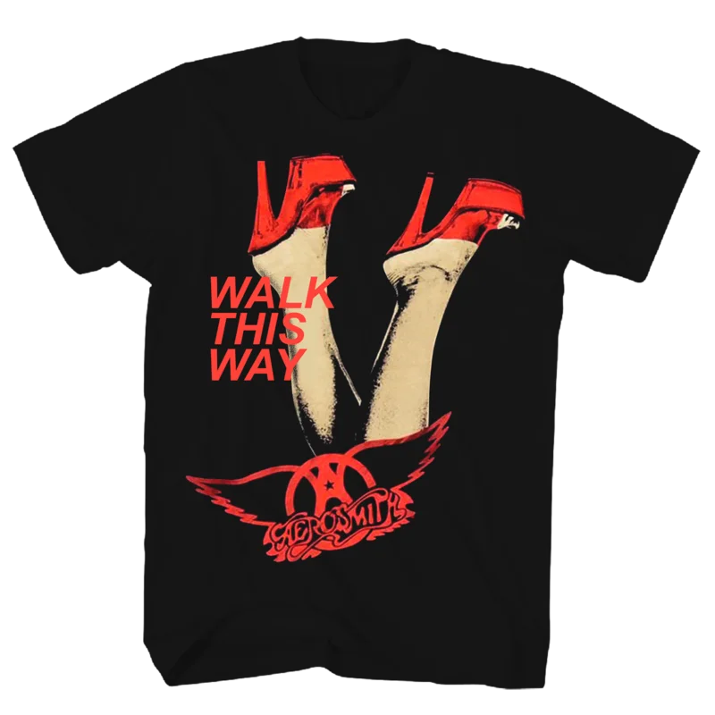 AEROSMITH WALK THIS WAY BLACK T-SHIRT BLACK