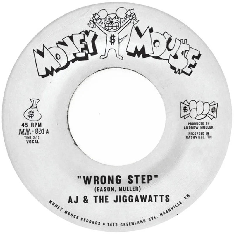 AJ & The Jiggawatts - Wrong Step (7", Ltd, Gol) (Mint (M))
