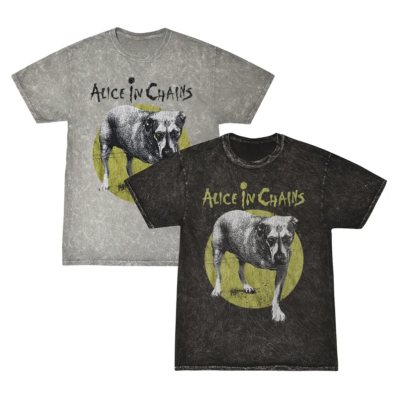 ALICE IN CHAINS THREE-LEGGED DOG MINERAL WASH T-SHIRT
