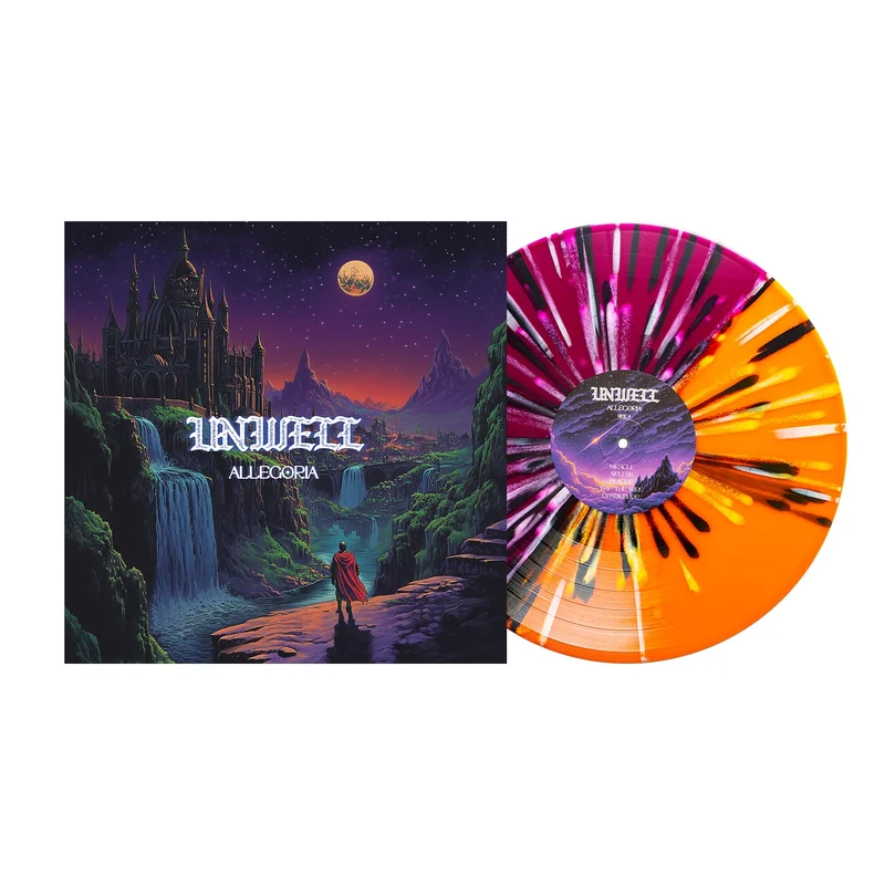 Allegoria - Half Purple/Half Orange w/ White & Black Splatter LP