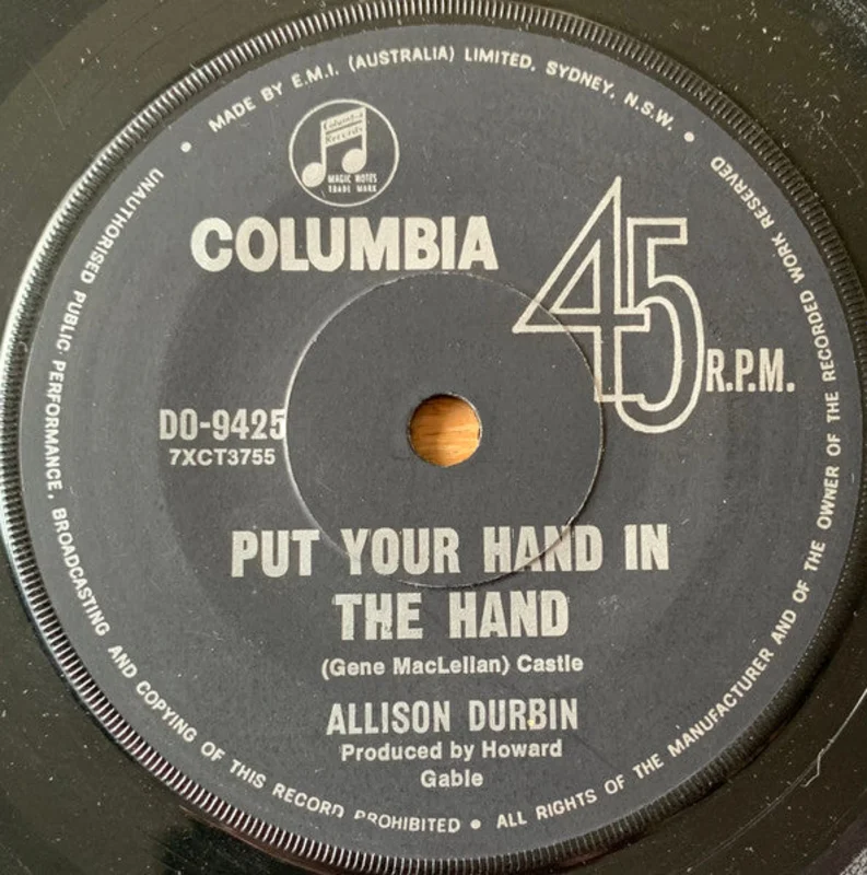 Allison Durbin - Put Your Hand In The Hand (7", Single) (Very Good (VG))
