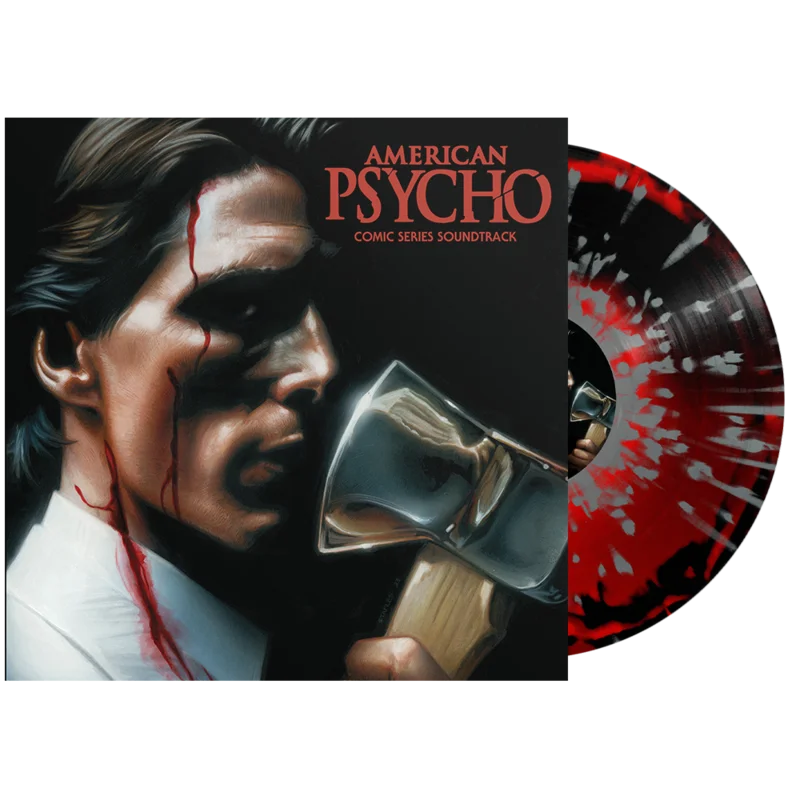 AMERICAN PSYCHO COMIC SERIES SOUNDTRACK LP (Limited Edition  Only 100 made, Apple Red + Black Side A/B w/ Silver Splatter Vinyl)