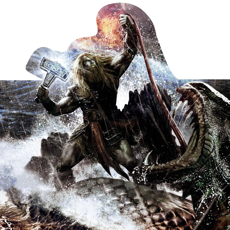 AMON AMARTH 'TWILIGHT OF THE THUNDER GOD' (Limited Edition "Pop Up" White/Black Marbled Vinyl)