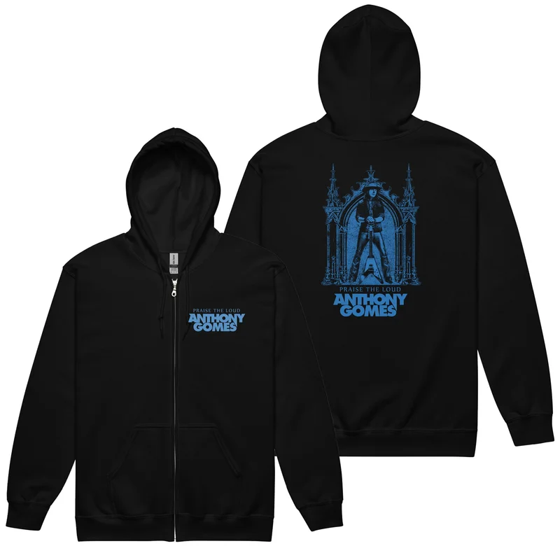 Anthony Gomes "Praise the Loud" Unisex Heavy Blend Zip Hoodie Black