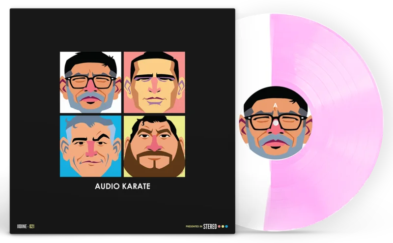 AUDIO KARATE 'OTRA!' RARITIES COMP LP (Half Pink Half White Vinyl)  ONLY 100 MADE