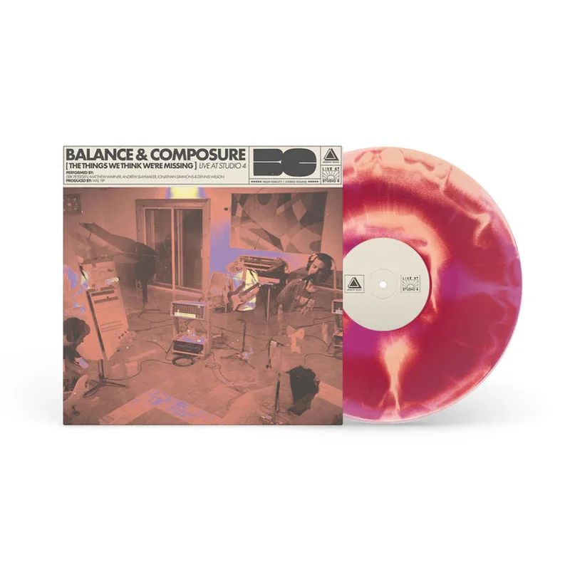 BALANCE AND COMPOSURE 'THE THINGS WE THINK WE'RE MISSING LIVE AT STUDIO 4' LP (Pink w/ Purple & Cream Swirl Vinyl)