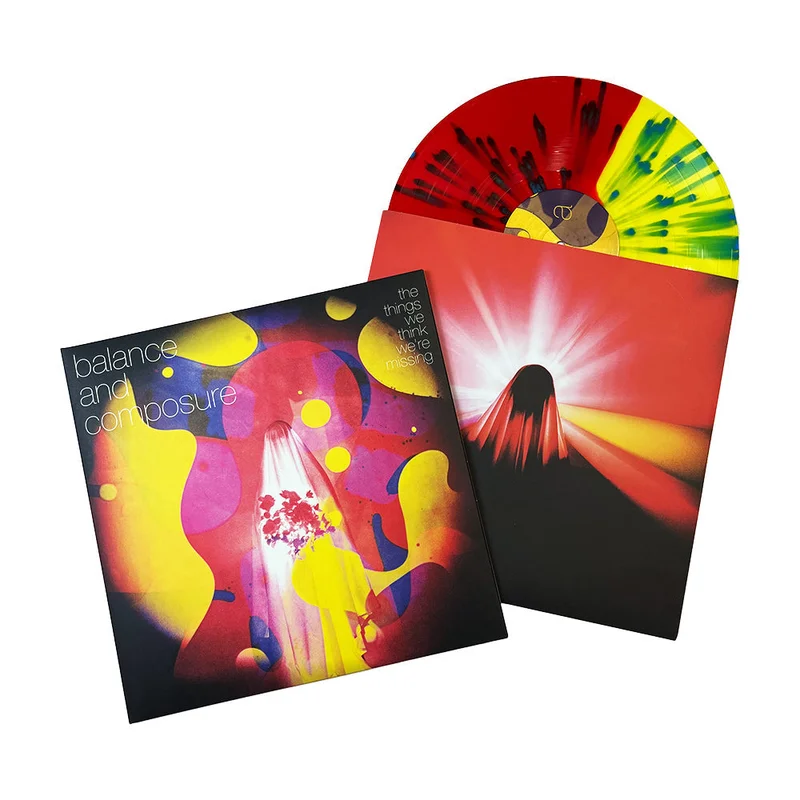 BALANCE AND COMPOSURE THE THINGS WE THINK WE'RE MISSING LP (Limited Edition  Only 300 made, Half Transparent Yellow / Half Transparent Red w/ Blue Splatter Vinyl)