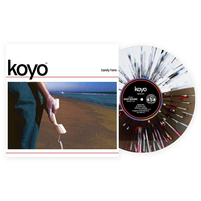 Barely Here - Half Black Ice W/ White & Red Splatter/Half White w/ Black Splatter LP