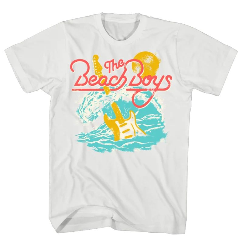 BEACH BOYS SURFING GUITAR WHITE TEE WHITE