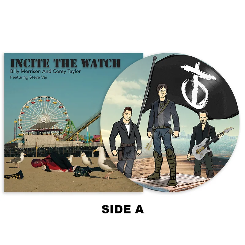 BILLY MORRISON AND COREY TAYLOR FEAT. STEVE VAI 'INCITE THE WATCH' 12" (Limited Edition  Only 500 Made, Picture Disc Vinyl)