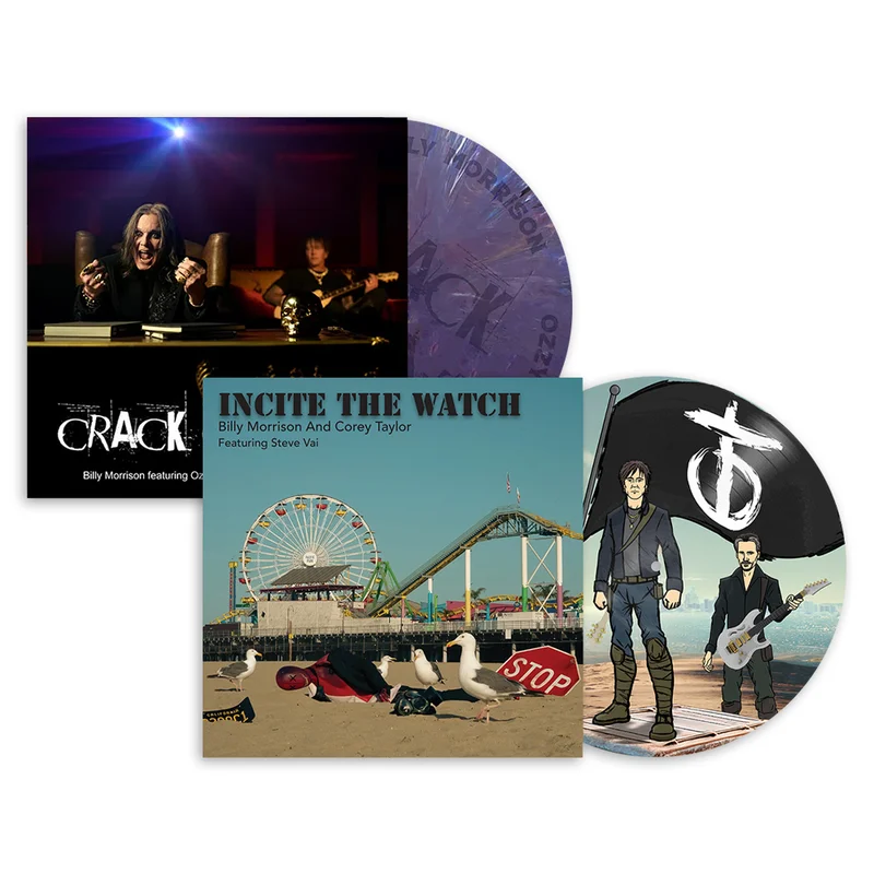 BILLY MORRISON 'INCITE THE WATCH' 12" & 'CRACK COCAINE' 12" (Limited Edition  Picture Disc & Purple Blue Recycle Mix w/ Etched B-Side Vinyl)
