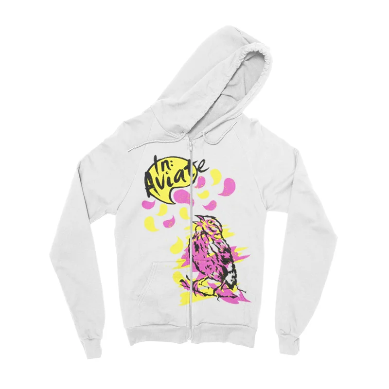 Bird White Zip-Up