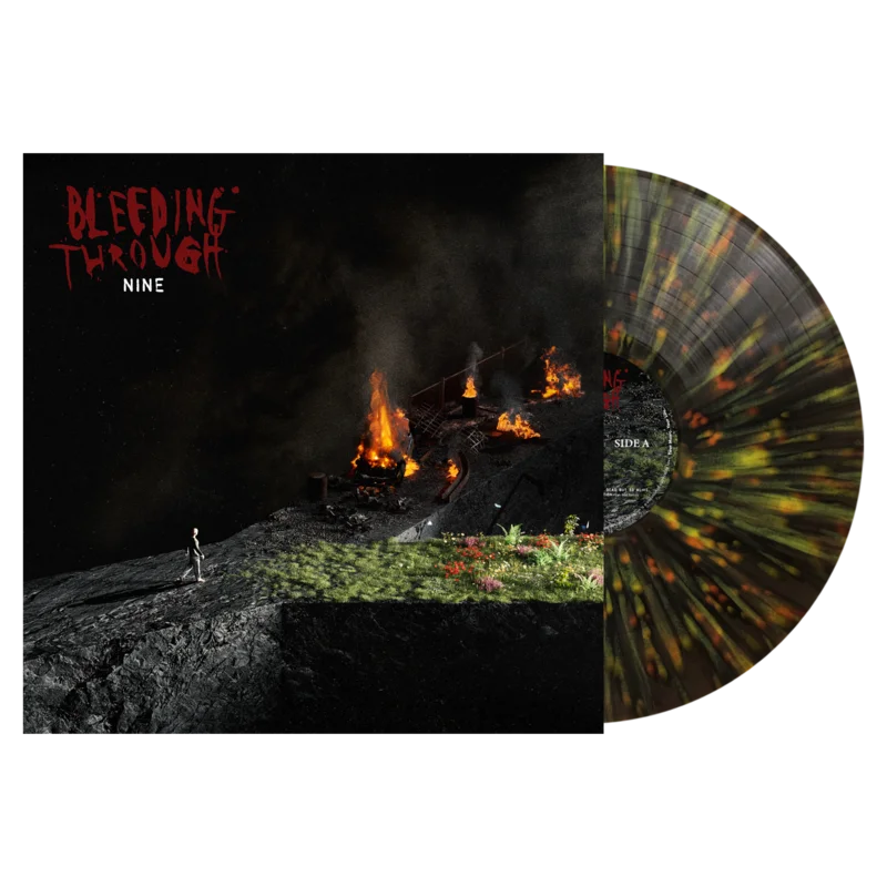 Bleeding Through - NINE - Black Ice w/Orange & Yellow Splatter Vinyl
