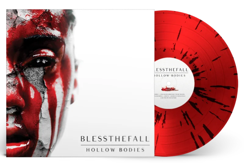 BLESSTHEFALL HOLLOW BODIES 10TH ANNIVERSARY LP (Limited Edition  Only 500 Made, Red w/ Black Splatter Vinyl)