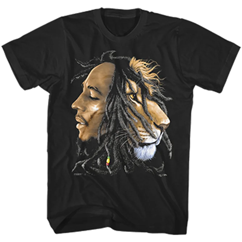 BOB MARLEY PROFILE T-SHIRTS LION/MARLEY black