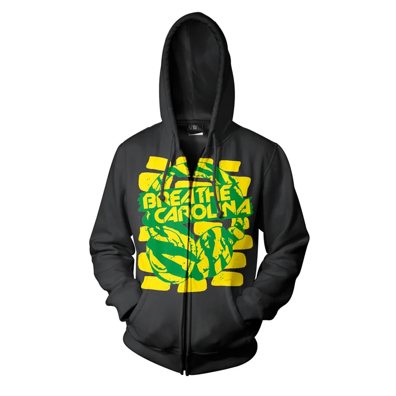 Breathe Carolina Head Phones Black Zip-Up