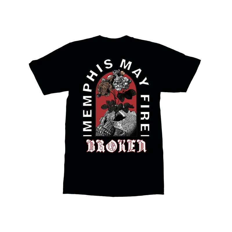 Broken Skull Black T-Shirt