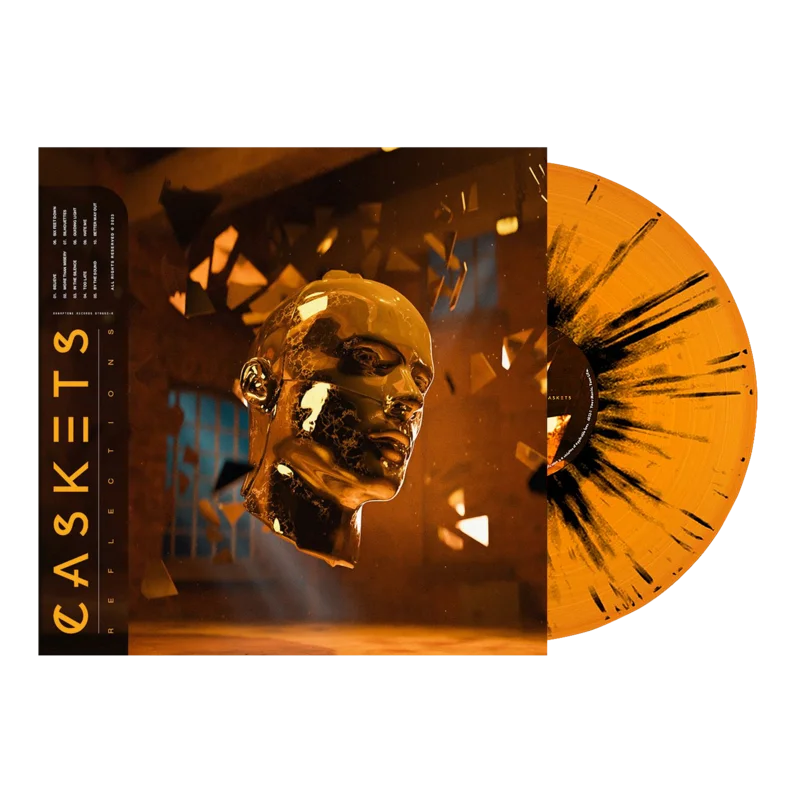 Caskets - 'Reflections' Orange w/ Heavy Black Splatter Vinyl