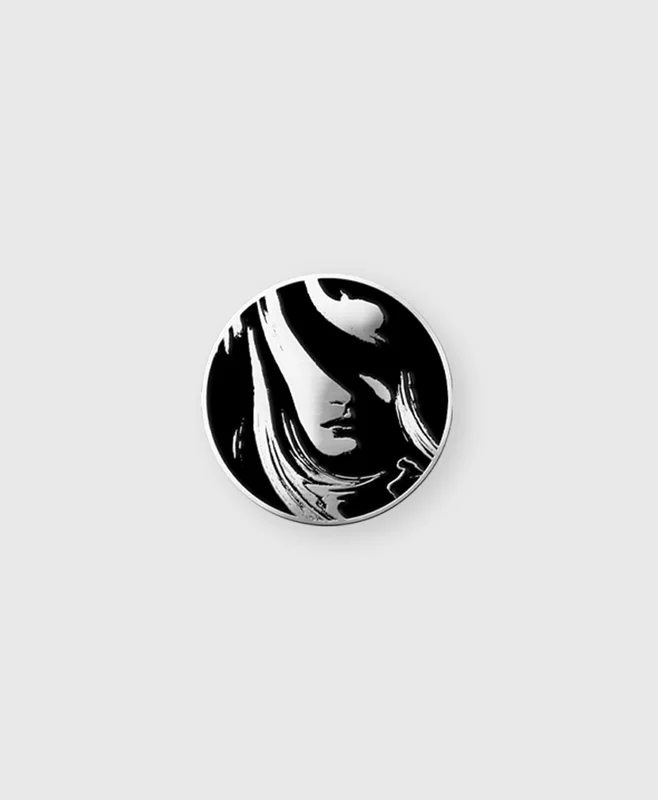 Charcoal Grace Enamel Pin