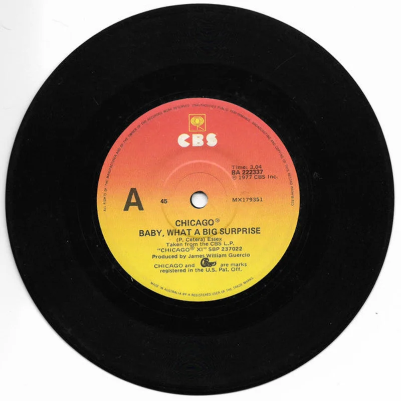 Chicago  - Baby, What A Big Surprise (7", Single) (Very Good (VG))