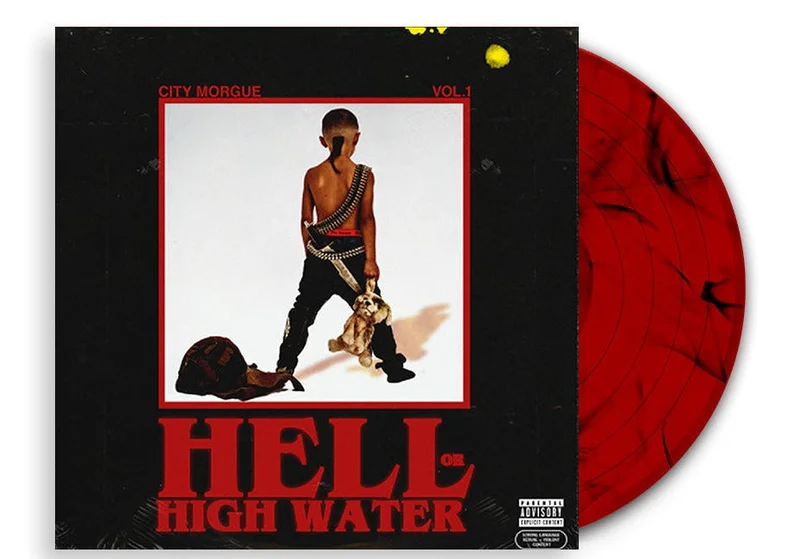CITY MORGUE VOL. 1 HELL OR HIGH WATER LP (Limited Edition   Only 500 Made, Clear Red, Black Swirl Vinyl)