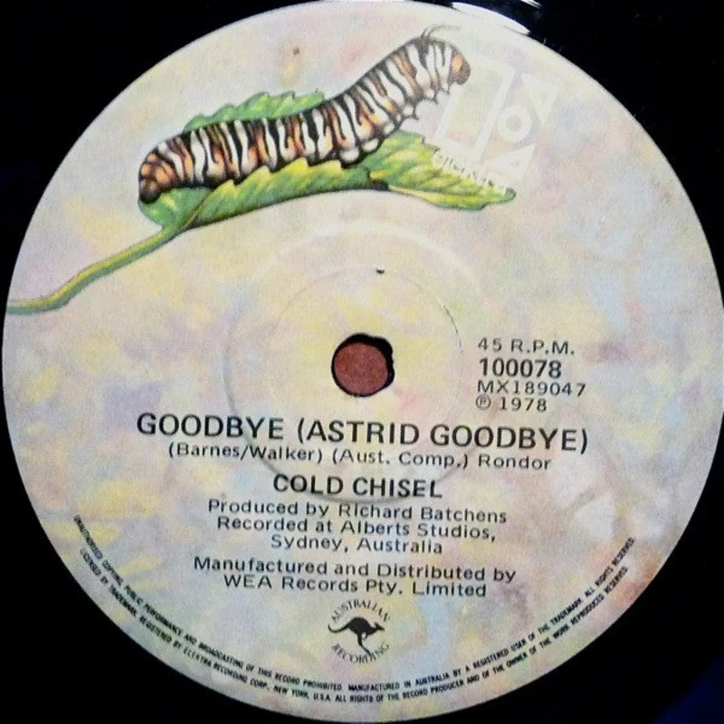 Cold Chisel - Goodbye (Astrid Goodbye) / Georgia On My Mind (7", Single) (Very Good (VG))