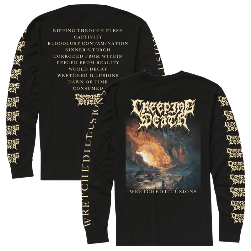 CREEPING DEATH WRETCHED ILLUSIONS ALBUM ART LONG SLEEVE