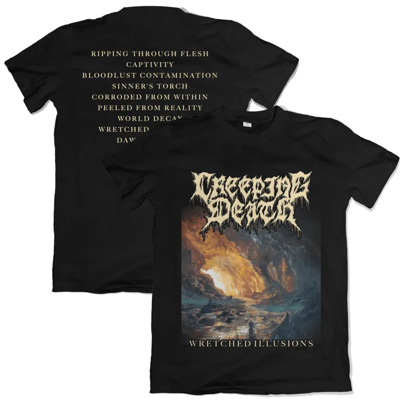 CREEPING DEATH WRETCHED ILLUSIONS ALBUM ART T-SHIRT
