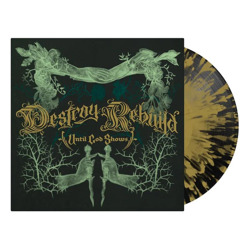 D.R.U.G.S. 'DESTROY REBUILD' LIMITED-EDITION BLACK BASE WITH GOLD SPLATTER LP  ONLY 350 MADE