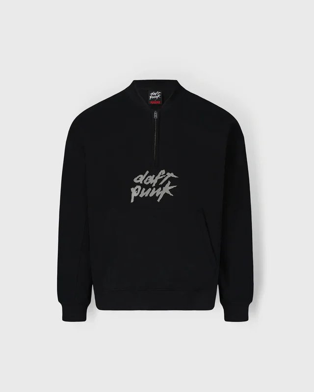 DAFT PUNK x PLEASURES PRIMETIME QUARTER ZIP (Black)