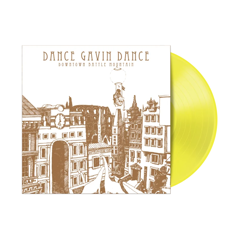 DANCE GAVIN DANCE 'DOWNTOWN BATTLE MOUNTAIN' LP (Limited Edition  Only 500 Made, Neon Yellow Vinyl)