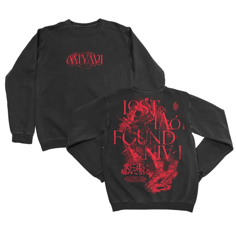 Dancing Pigment Dye Black Crewneck