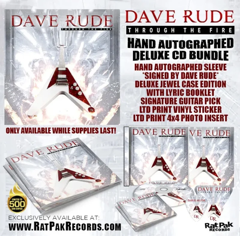 Dave Rude "Through the Fire" Autographed CD Bundle