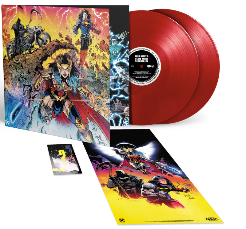 DC DARK NIGHTS: DEATH METAL SOUNTRACK 2LP BUNDLE (Red or Yellow Vinyl, Limited to 500 Each)