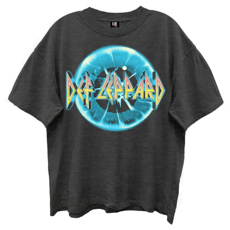 DEF LEPPARD ADRENALIZED LOGO GIANT VINTAGE/VINTAGE BLACK T-SHIRT BLACK
