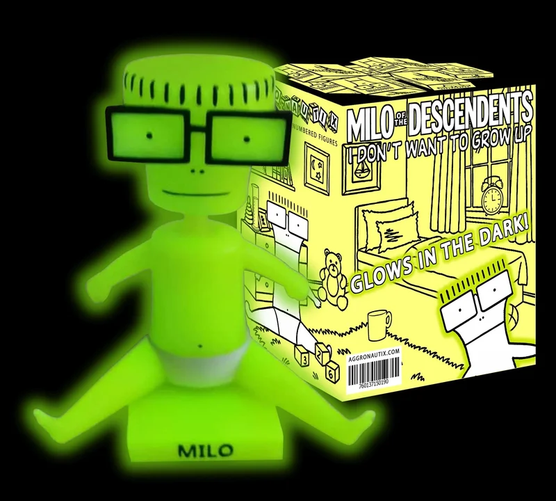 DESCENDENTS  MILO 'I DON'T WANT TO GROW UP' GLOW IN THE DARK THROBBLEHEAD