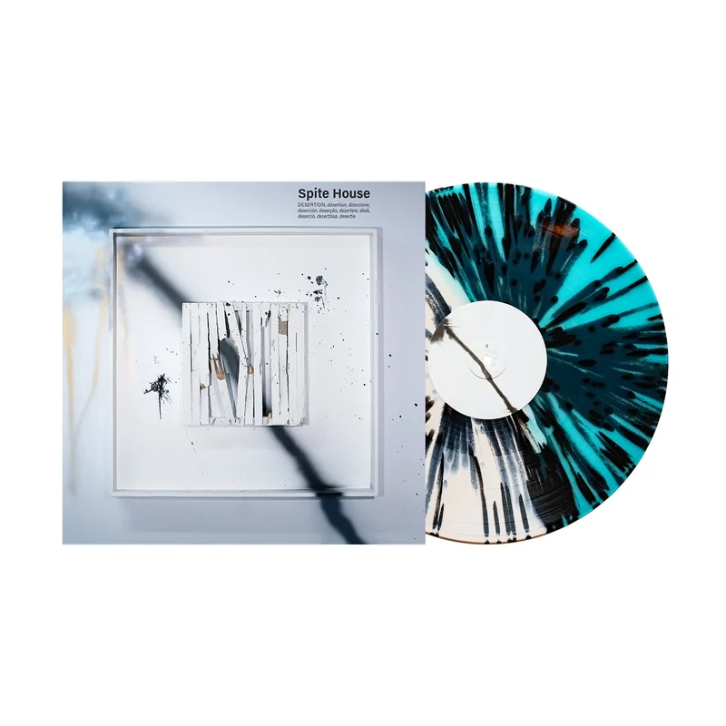 Desertion - Half Bone/Half Electric Blue w/ Heavy Black Splatter LP