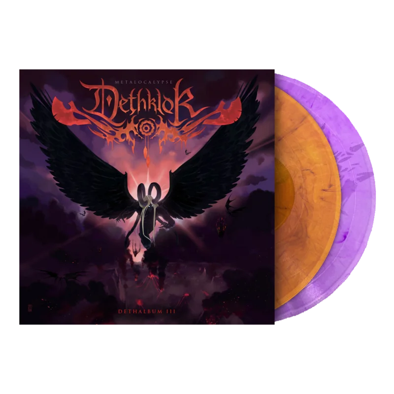 DETHKLOK DETHALBUM III 2LP (Clear Orange w/ Black Smoke [A/B] Clear w/ Purple Smoke [C/D] Vinyl)