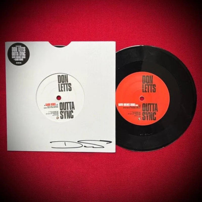 DON LETTS OUTTA SYNC Autographed 7" w/ David Holmes/Gaudi remixes (Ltd Edition Only 300 Made, Black Vinyl)