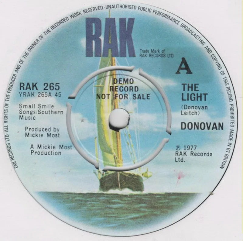 Donovan - The Light (7", Single, Promo) (Very Good Plus (VG+))