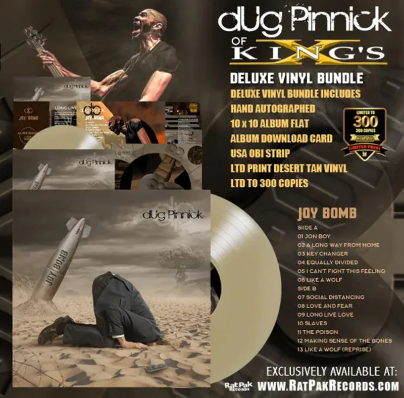 Doug Pinnick (King's X) "Joy Bomb" Autographed Vinyl Record