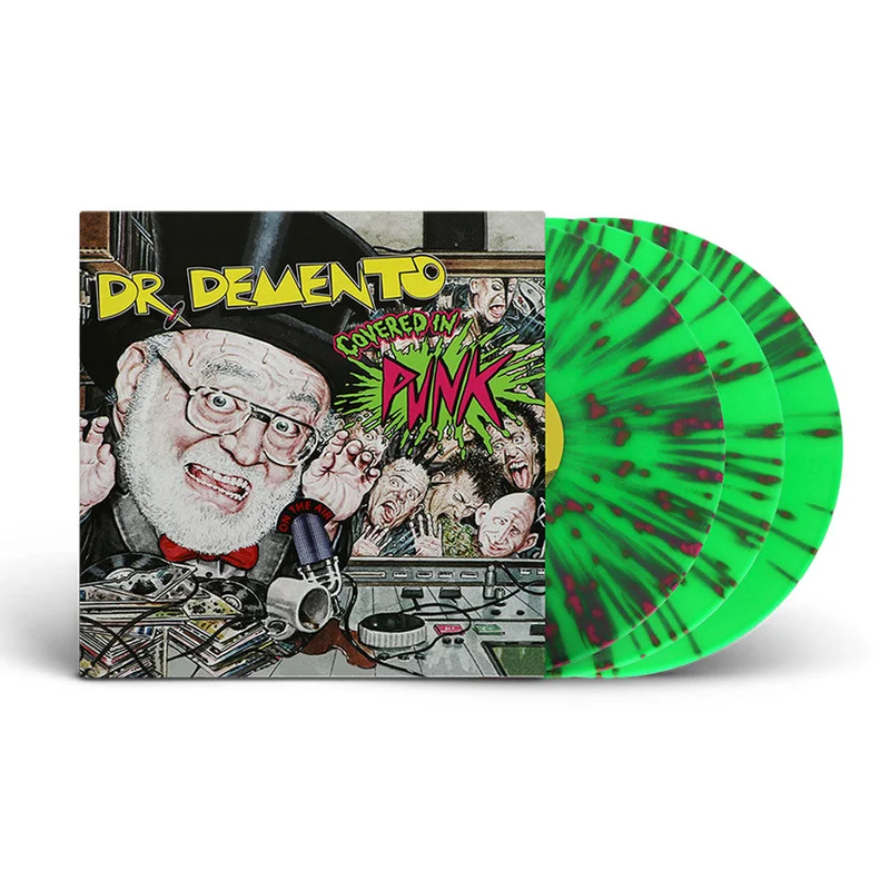 DR. DEMENTO COVERED IN PUNK 3LP (Neon Pink w/ Green Splatter Vinyl)