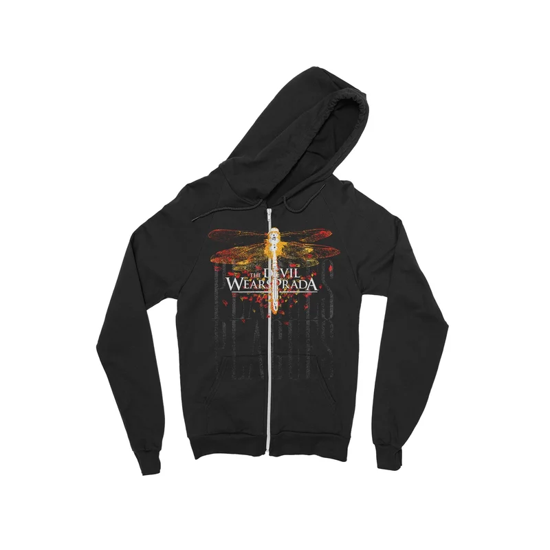 Dragonfly Black Zip-Up