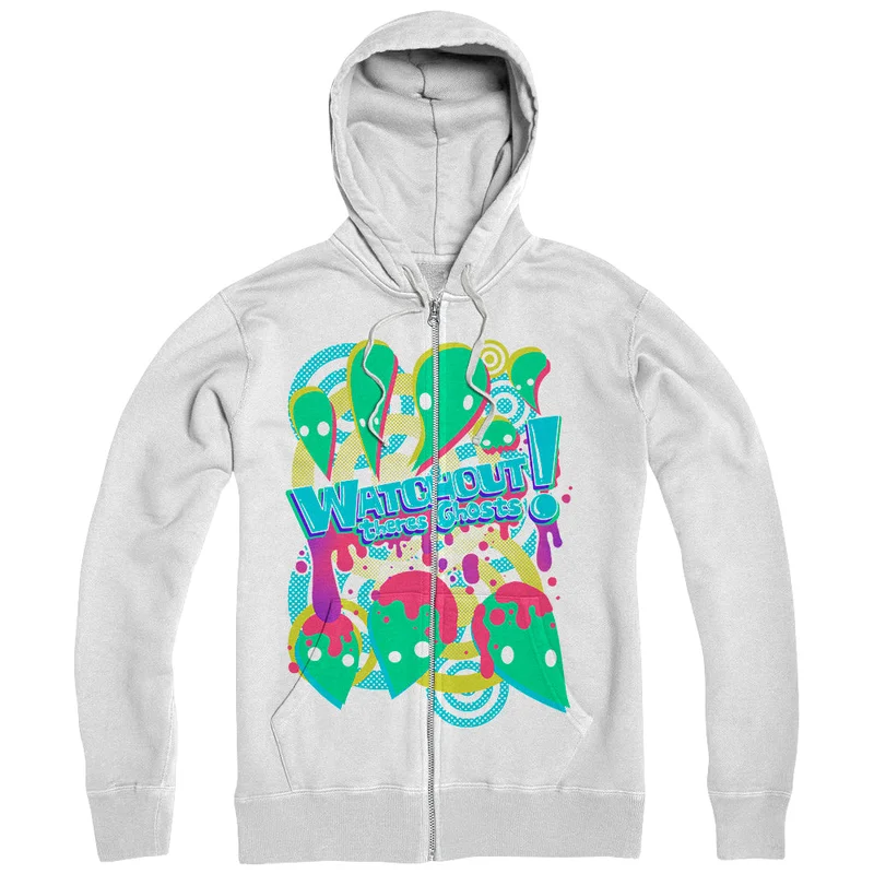 Drip White Zip-Up